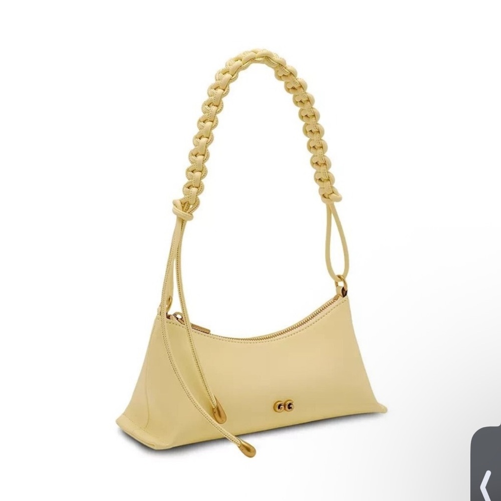 Cult Gaia Osa Shoulder Purse Hand Bag Leather  Buttercream Yellow $498